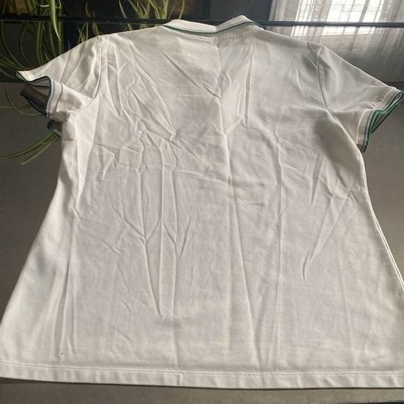 Tory Sport White Polo Shirt with Multicolor Trim - Picture 5 of 8